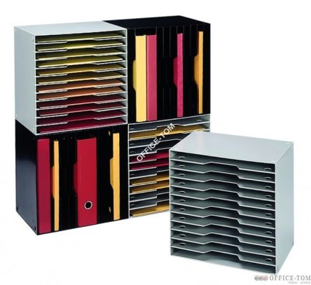 Przybornik na czasopisma A4 Cep Modułowy 11 Separatorów Czarny