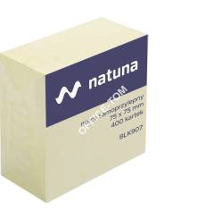 Bloczek samoprzylepny NATUNA 75x75mm 400 kartek żółty