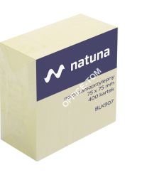 Bloczek samoprzylepny NATUNA 75x75mm 400 kartek żółty