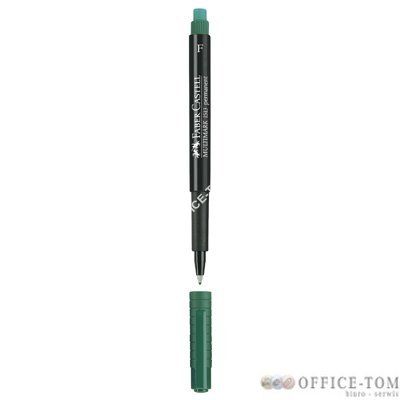 Foliopis Multimark z gumką OHP permanentny F 0,6 ZIELONY FABER-CASTELL