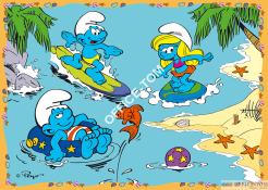 Puzzle Smerfy Relaks - Puzzle 4w1 70 elementów TREFL 34093