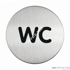 Tabliczka \"WC\"  Ø83mm DURABLE