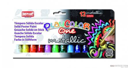 Farby w sztyfcie Playcolor one metallic pudełko 12 kolorów