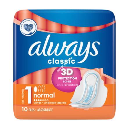 ALWAYS PODPASKI CLASSIC 10 SZT. NORMAL