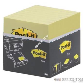 Bloczki samoprzylepne 3M POST-IT® 654Y-16 VP x Żółty 2400k