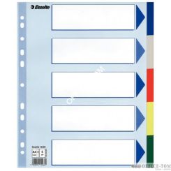 Przekładki plastikowe MAXI z PP ESSELTE, 5 kart