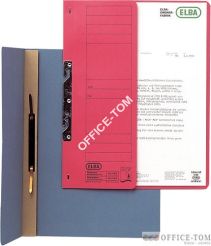 Skoroszyt kartonowy 1/2 A4 hakowy czerwony  100551896 ELBA