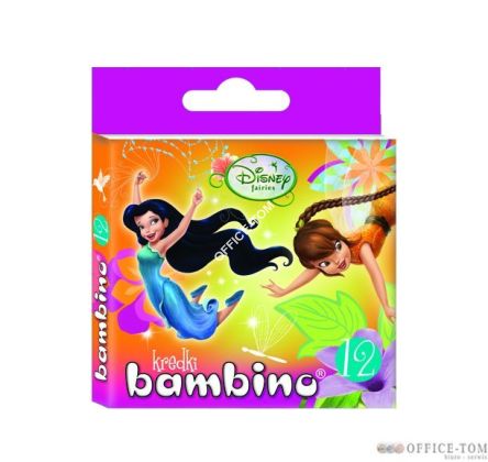 Kredki BAMBINO  12-kol.   w pud.kart. WRÓŻKI  DISNEY St.Majewski