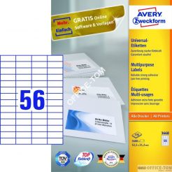 Trwałe Etykiety AVERY ZWECKFORM uniwersalne A4, 100 ark./op., 52,5 x 21,2 mm, białe