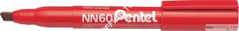 Marker gruby wodoodporny PENTEL ścięta końcówka, ekologiczne Czerwony