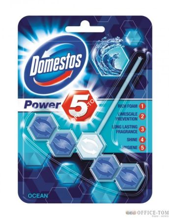 Zawieszka do toalety DOMESTOS KOSTKA POWER5 OCEAN 9x55g