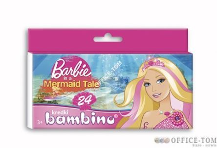 Kredki BAMBINO  24-kol.   w pud.kart. BARBIE St.Majewski