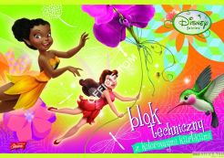 Blok techniczny A4, 10 kolorowych kartek DISNEY WRÓŻKI