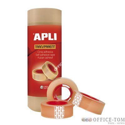 Taśma samoprzylepna  19x33 krystaliczna (8 szt) 12490 APLI