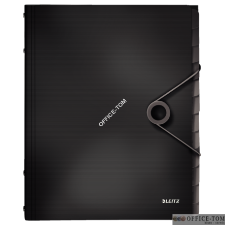 Teczka segregująca 12 przekładek PP Leitz Solid, czarna 45701095