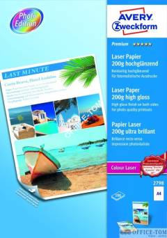 Papier Fotograficzny Premium obustronnie powlekany, wysokobłyszczący 200g Avery Zweckform A4 100 arkuszy