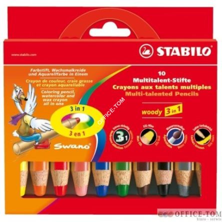 Kredki STABILO woody, zestaw 10 kolorów