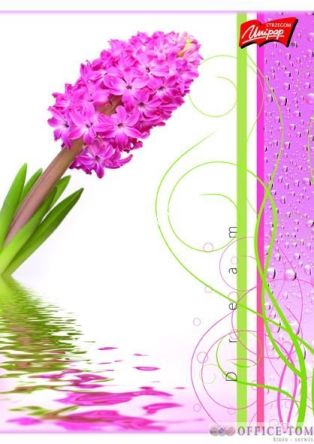 Zeszyt okładka laminowana A5, 60k., krata, FLOWERS UNIPAP