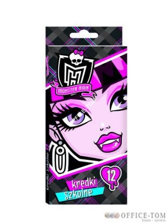 Kredki trójkątne 12 kol. dł. 18 cm w pud.kart. MONSTER HIGH St.Majewski