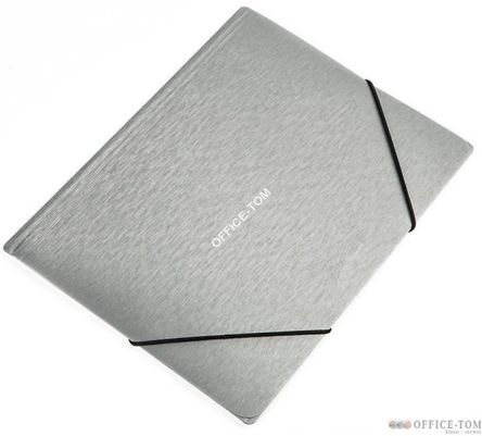 Teczka A4 z gumką SIMPLE srebrna Panta Plast