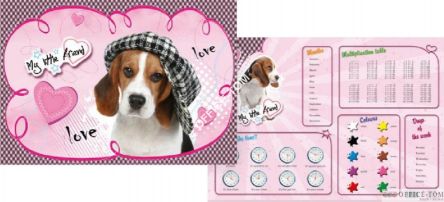 Podkład szkolny na biurko obustronny 55x38 cm MY LITTLE FRIEND St.Majewski