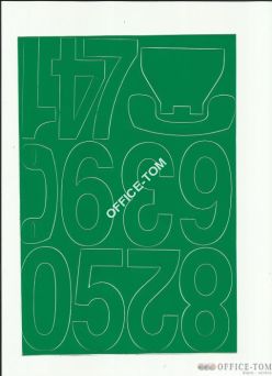 CYFRY samoprzylepne 8cm (8szt) niebieski. ARTDRUK