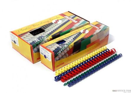 Grzbiety plastikowe ARGO 38 mm białe 50 sztuk w opakowaniu