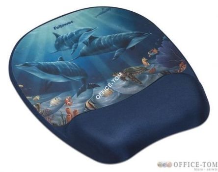Podkładka żelowa pod mysz i nadgarstek FELLOWES Memory Foam, delfiny