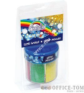 Sypki brokat Fiorello GR-B60 6 kolorów x 60g w słoiczku (pastelowe)