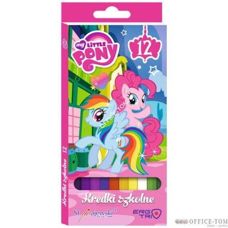 Kredki trójkątne 12 kol. dł. 18 cm w pud.kart. MY LITTLE PONY St.Majewski