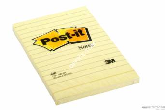 Bloczki samoprzylepne 3M POST-IT® 660 102x152 Żółty 100k Linia
