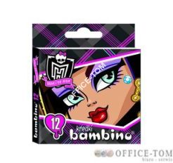 Kredki BAMBINO  12-kol.   w pud.kart. MONSTER HIGH St.Majewski