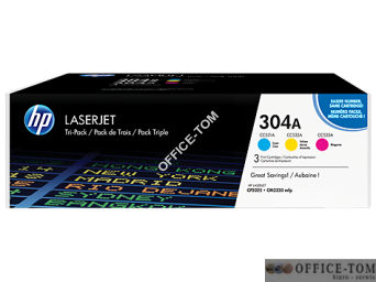Toner HP 304A (CF372AM) niebieski + purpurowy + żółty 3szt