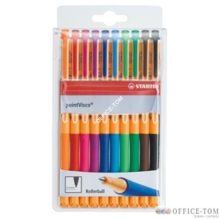 Pióro żelowe STABILO point Visco, etui 10 szt.