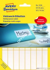 Białe miniEtykiety AVERY ZWECKFORM do opisywania ręcznego 672 etyk./op., 50 x 14 mm, białe
