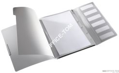 Teczka segregująca Leitz Style 6 przegródek, 200 kartek Satynowa czerń