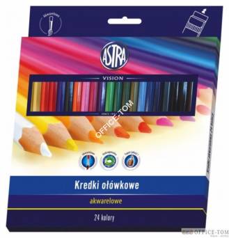 Kredki ołówkowe akwarelowe Astra 24 kolory