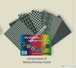 Wycinanka samoprzylepna A4 motywy kremowo- czarne     CORMORAN *7627