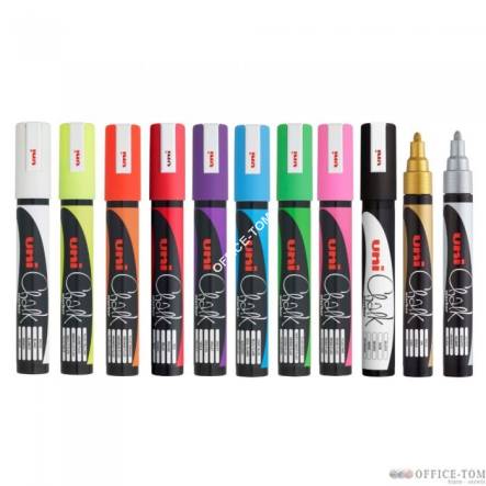 Marker z farbą kredową CHALK PWE-5M srebrny UNI