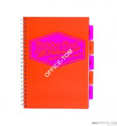 Project Book Neon B5 kratka Pomarańczowy PUKKA