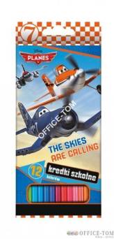 Kredki trójkątne 12 kol. dł. 18 cm w pud.kart. PLANES DISNEY St.Majewski