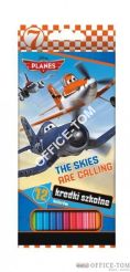 Kredki trójkątne 12 kol. dł. 18 cm w pud.kart. PLANES DISNEY St.Majewski