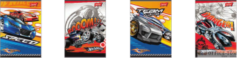 Zeszyt okładka laminowana A5, 16k., linia podwójna, HOT WHEELS Unipap