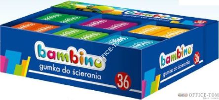 Gumki do ścierania BAMBINO (36 szt display)ST.MAJEWSKI