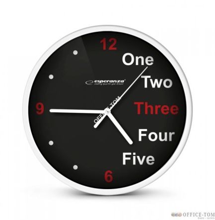 Zegar ścienny PRAGUE biały      ESPERANZA