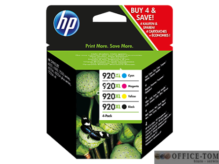 Tusz HP 920XL (C2N92AE) czarny + niebieski + purpurowy + żółty 4szt