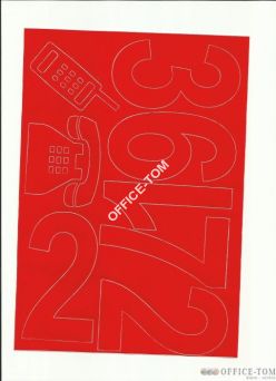 CYFRY samoprzylepne 10cm (8szt) czarneARTDRUK