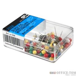 Szpilki tablicowe kolorowe 4x15  100sztuk FOLIA E&D PLASTIC