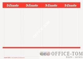 Etykiety ESSELTE grzbietowe, szerokie do segreg. samoprzylepne ESSELTE, 59X192mm, 10x4, białe