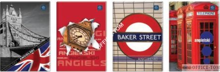 Brulion A5 80 kratka język angielski  INTERDRUK